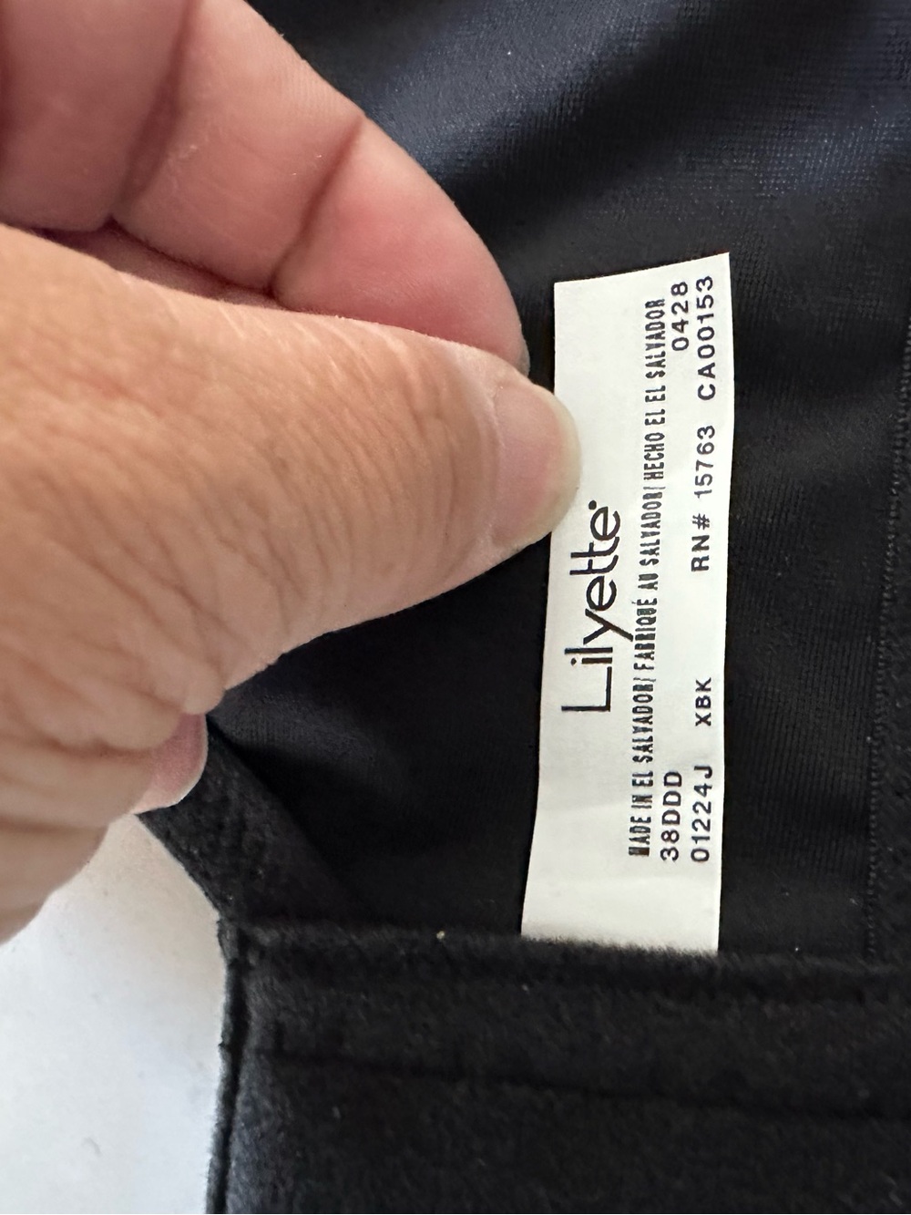 Lilyette Black Underwire minimizer Full Coverage Bra .  Size 38ddd - Picture 5 of 6